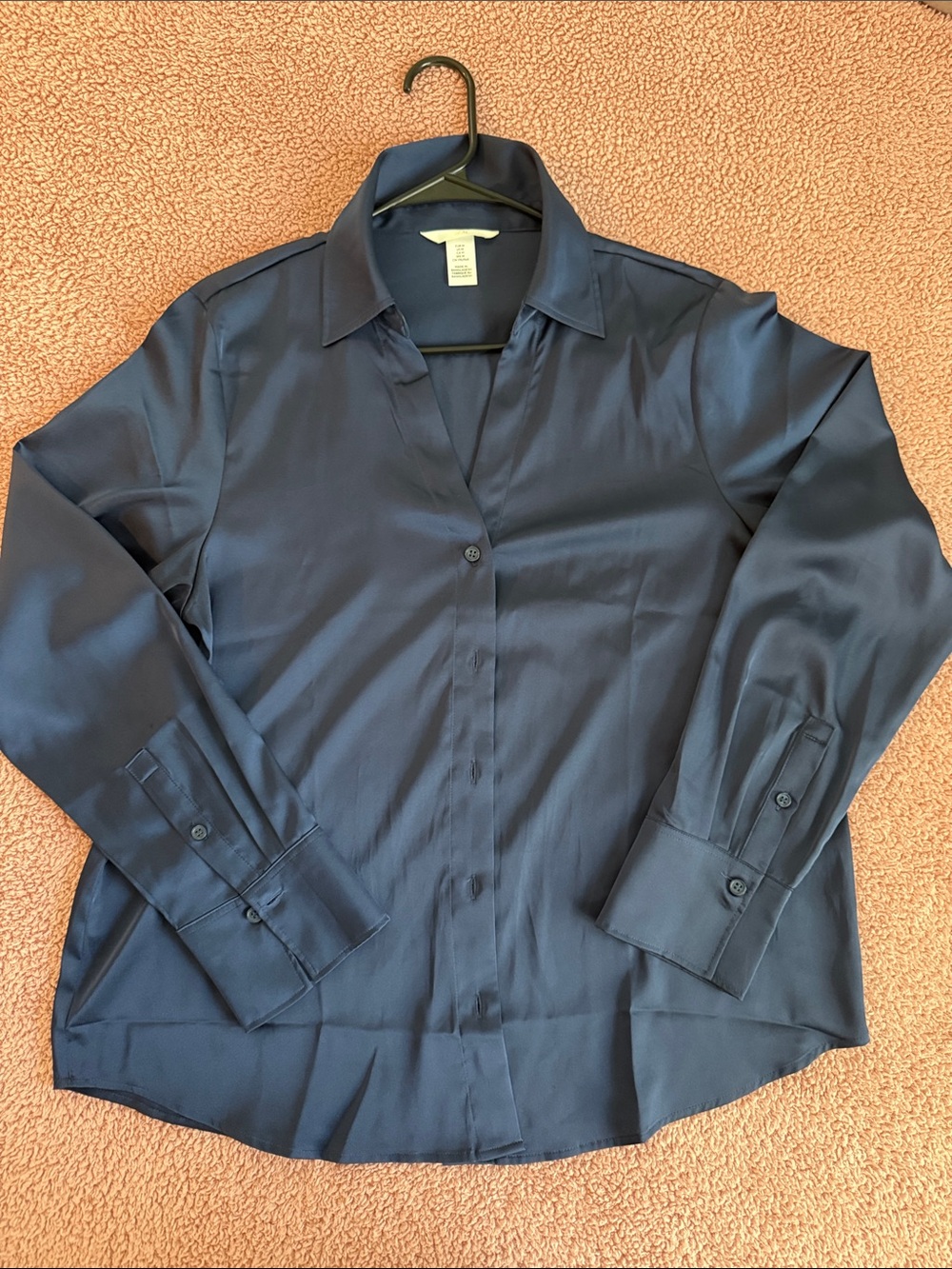 H&M Dark Blue Button Up